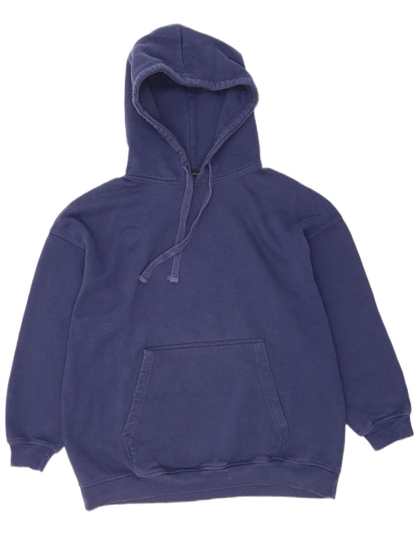 Maglione oversize con cappuccio da donna Zara UK 10 piccolo in cotone blu navy