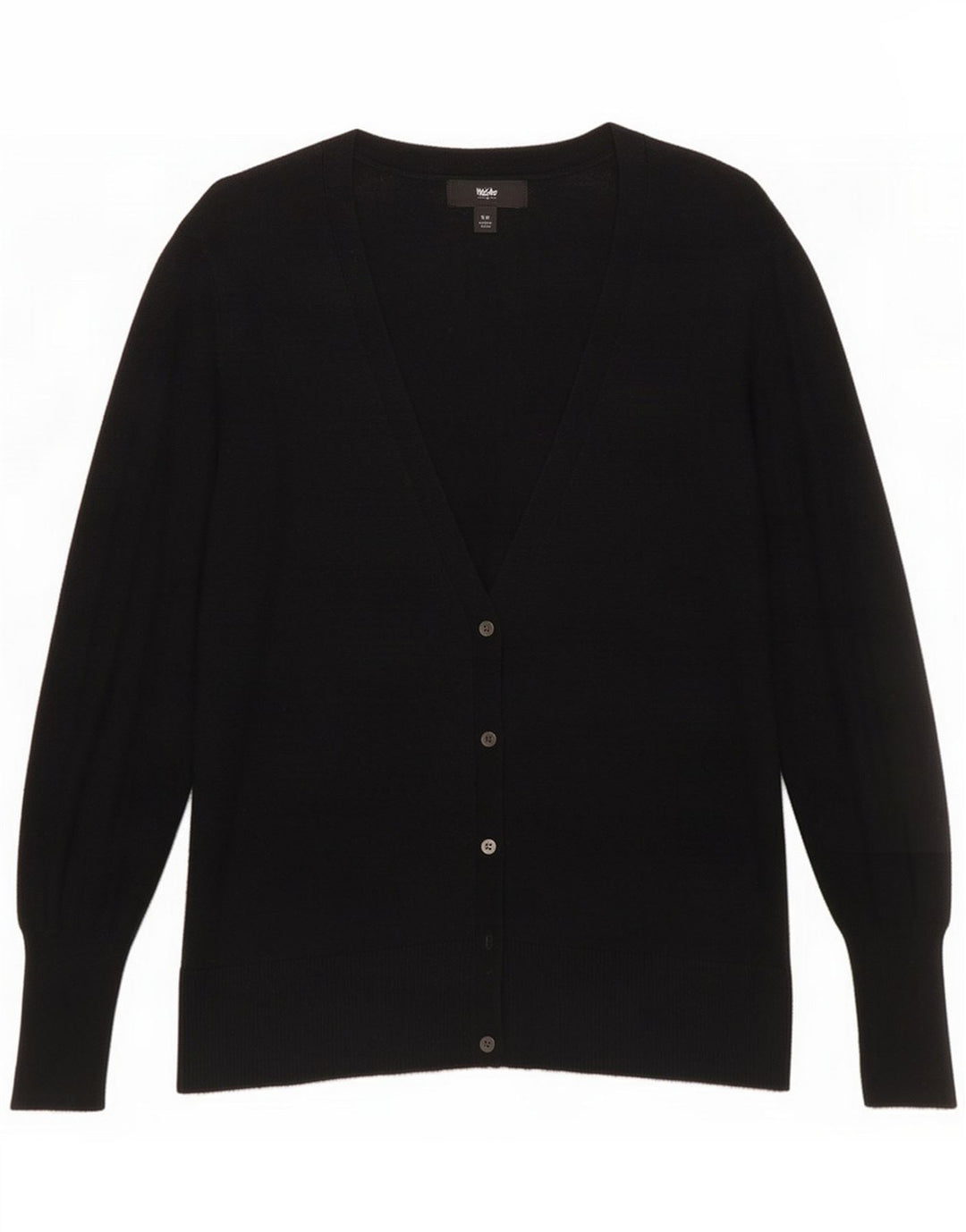 Mossimo Maglione cardigan da donna UK 12 Medium Black Nylon