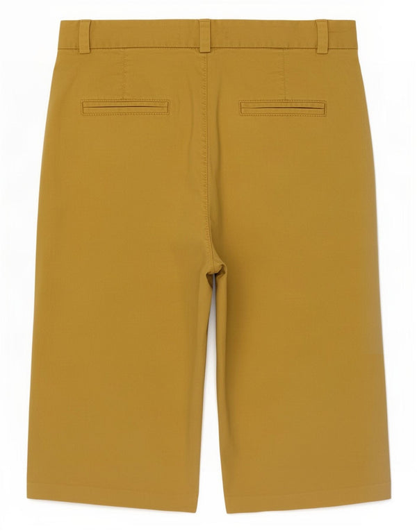 Pantaloncini chino da donna Marks & Spencer UK 10 piccoli W30 cotone giallo