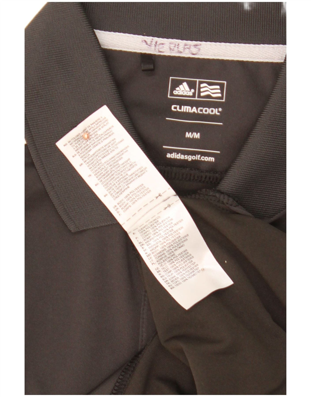 ADIDAS Mens Climacool Polo Shirt Medium Black Polyester