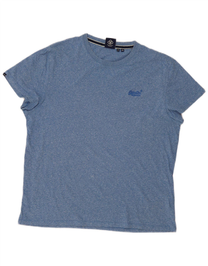 T-shirt da uomo Superdry Top 2XL cotone chiazzato blu