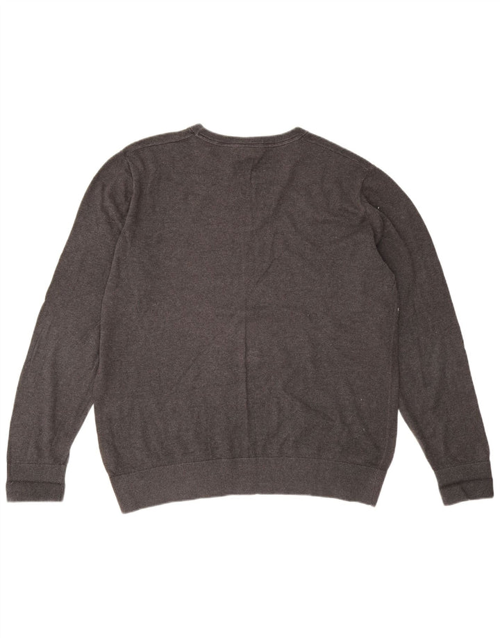Maglione maglione girocollo da uomo Gap grande in cotone grigio