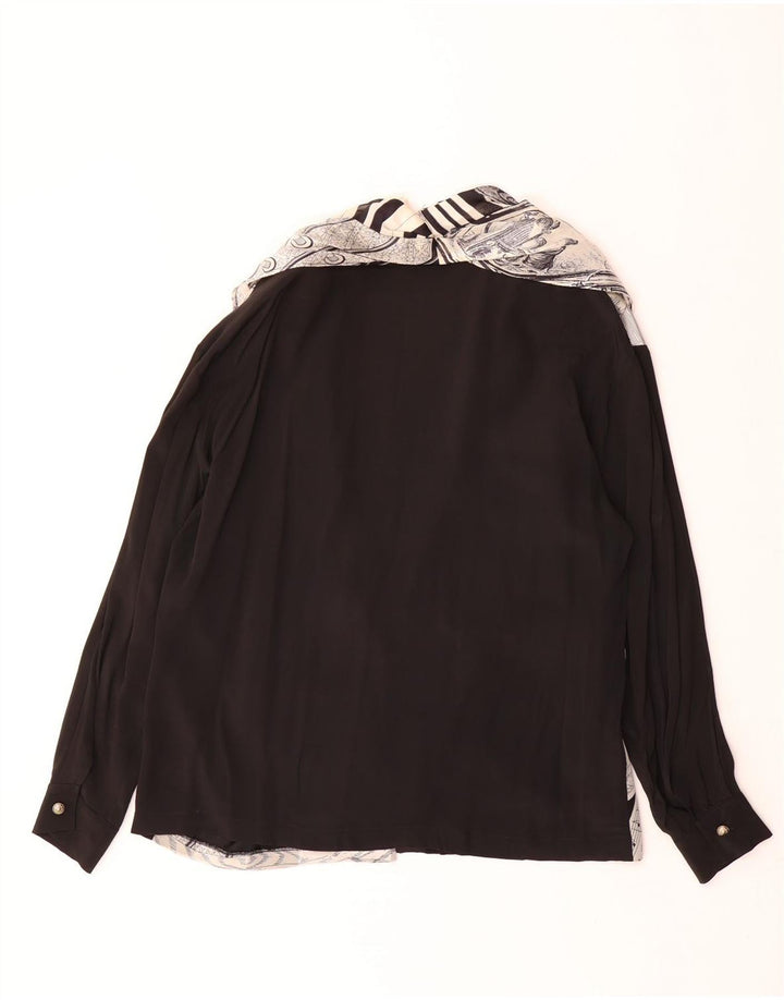 Top cardigan da donna con motivo astratto GIVIESSE UK 18 XL Nero