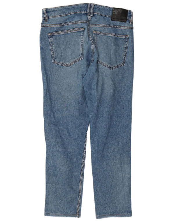 Jeans slim da uomo Zara EU 42 Large W32 L27 Cotone blu