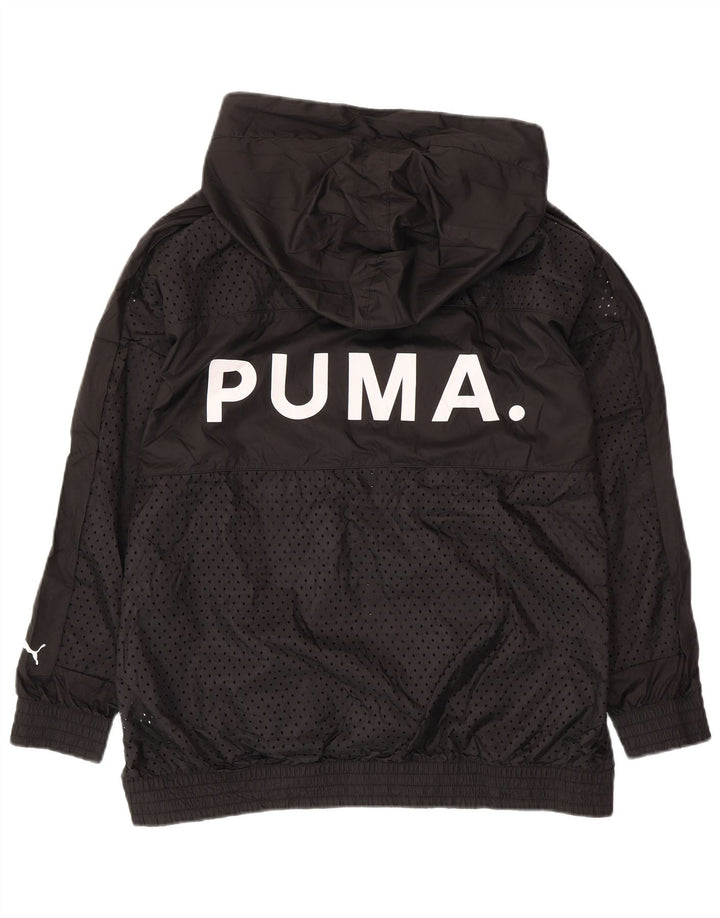 Giacca sportiva da uomo con cappuccio grafico PUMA, poliestere nero medio