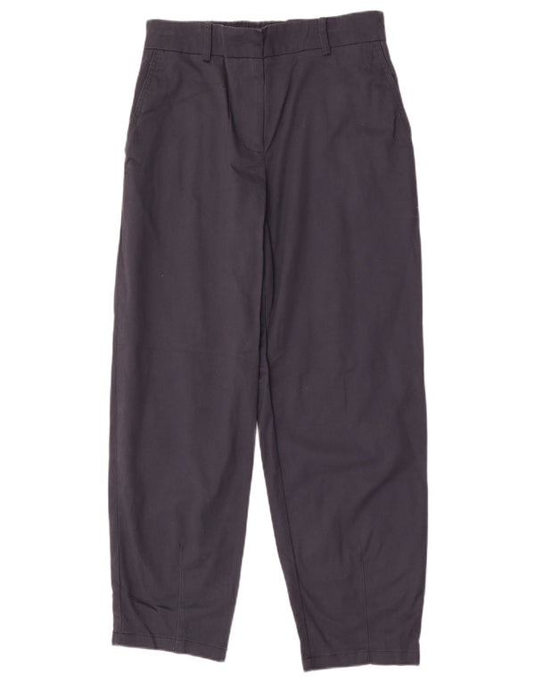 Pantaloni chino affusolati da donna Zara piccoli W26 L26 cotone blu navy
