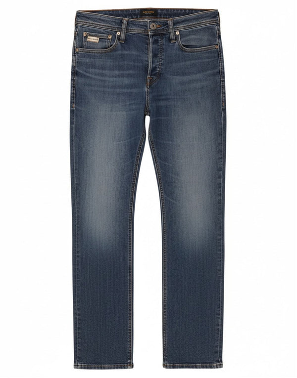 Jeans dritti da uomo Jack & Jones W30 L32 cotone blu