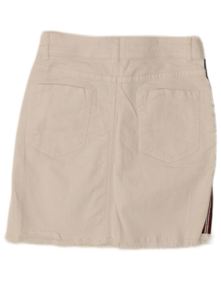 Gonna di jeans Zara da donna piccola W26 bianca