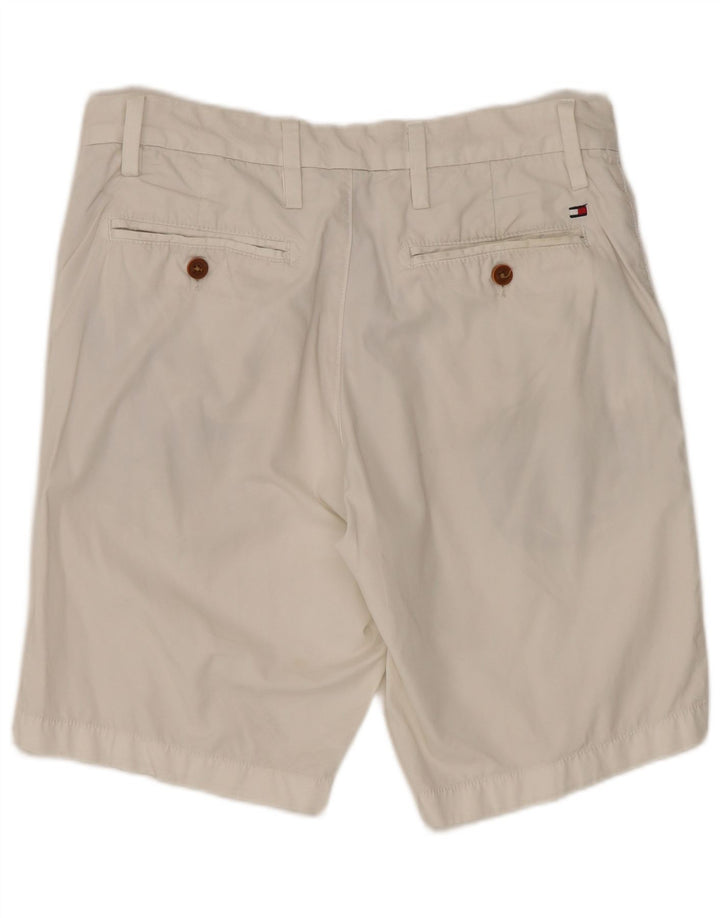 TOMMY HILFIGER Pantaloncini chino da uomo Brooklyn W30 cotone bianco medio