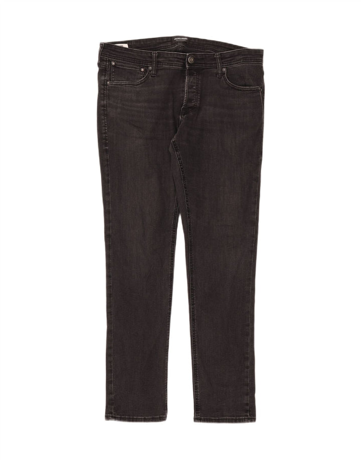JACK & JONES Jeans slim da uomo GLENN W36 L32 cotone nero