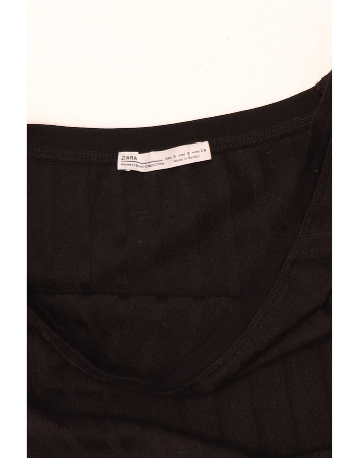 Top corto in camicetta corta da donna Zara UK 8 piccolo nero