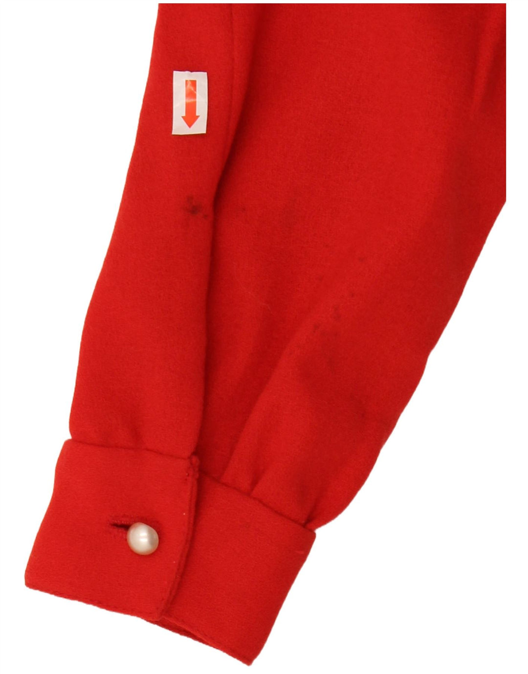 Camicetta corta da donna VINTAGE UK 12 rossa media