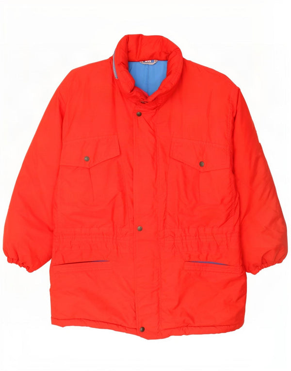 Brunik Mens Hooded Ski Jacket IT 46 Small Red Polyester