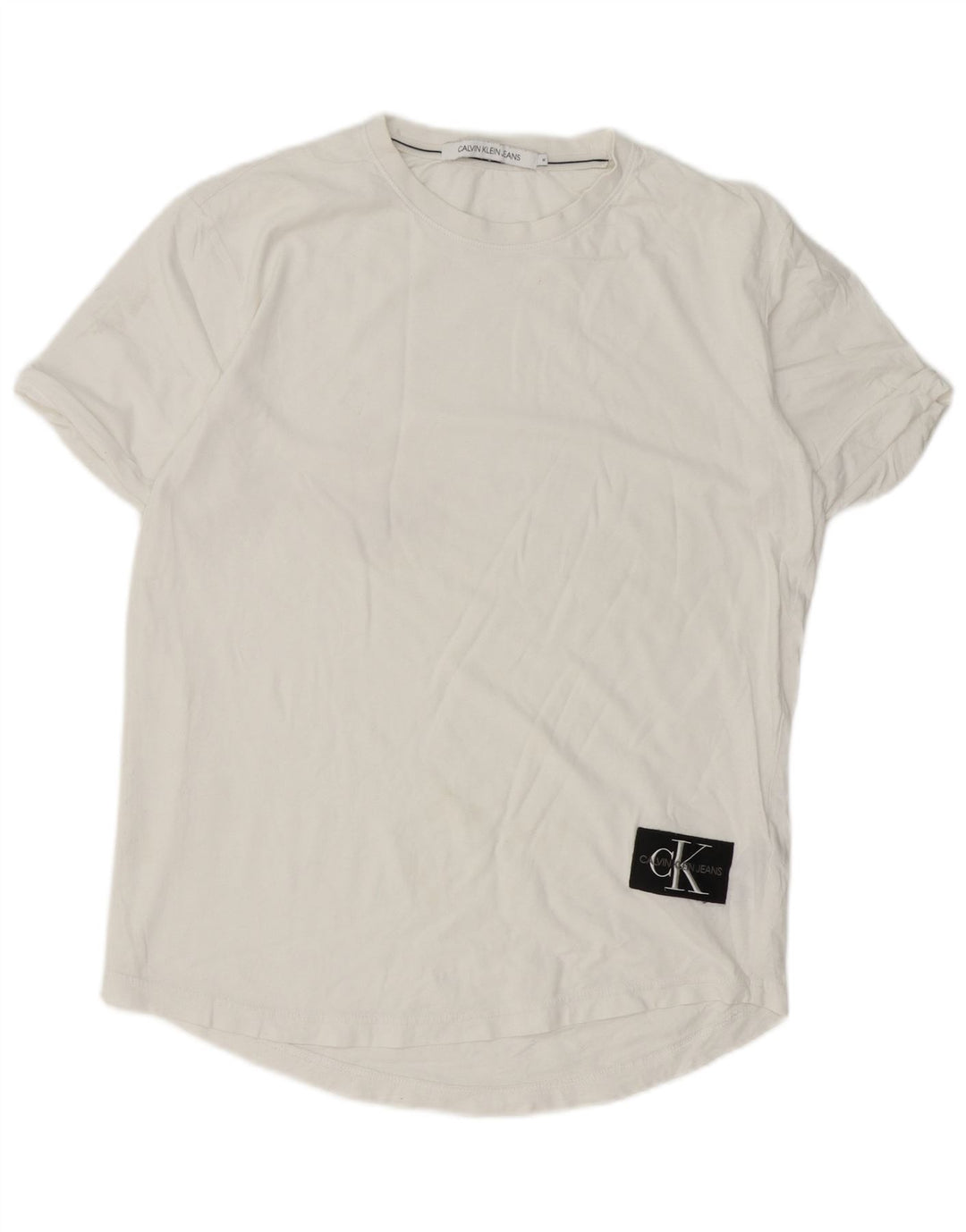 T-shirt da uomo Calvin Klein Jeans Top in cotone bianco medio