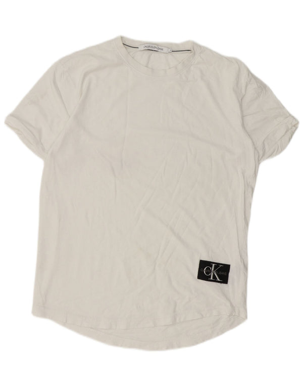 T-shirt da uomo Calvin Klein Jeans Top in cotone bianco medio