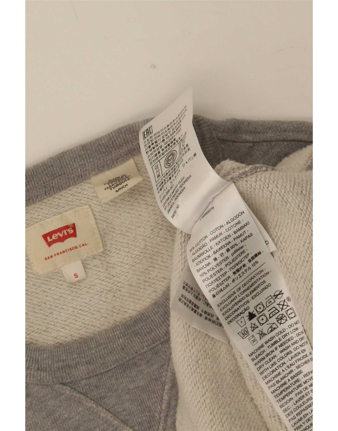 Felpa grafica da uomo Levi's, piccola, in cotone grigio