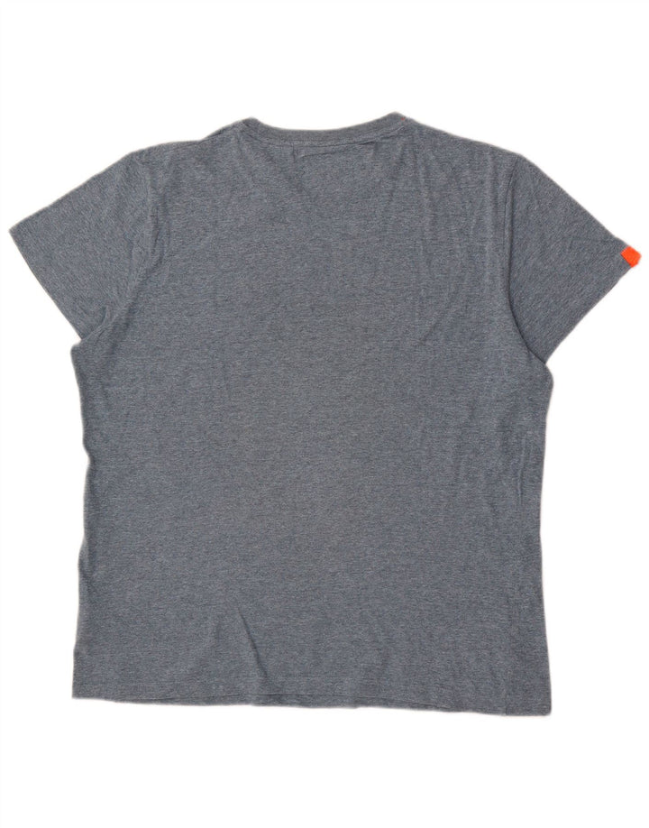 SUPERDRY Mens T-Shirt Top 2XL Blue Cotton