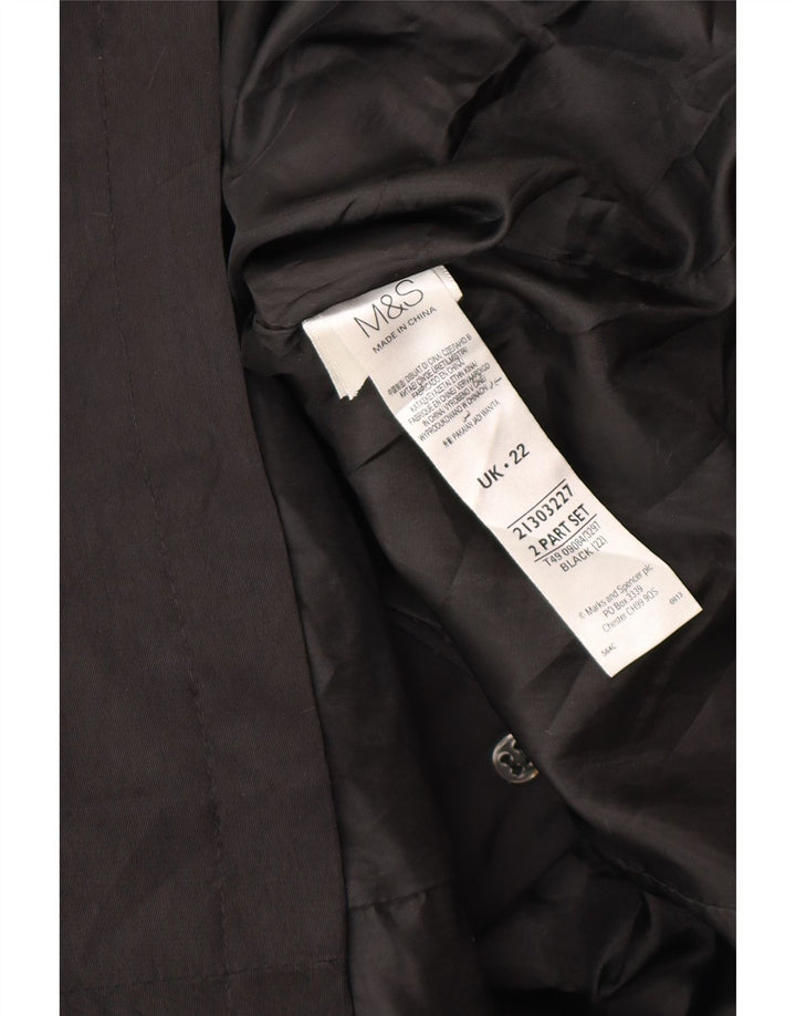 Trench da donna Marks & Spencer UK 22 3XL poliestere nero