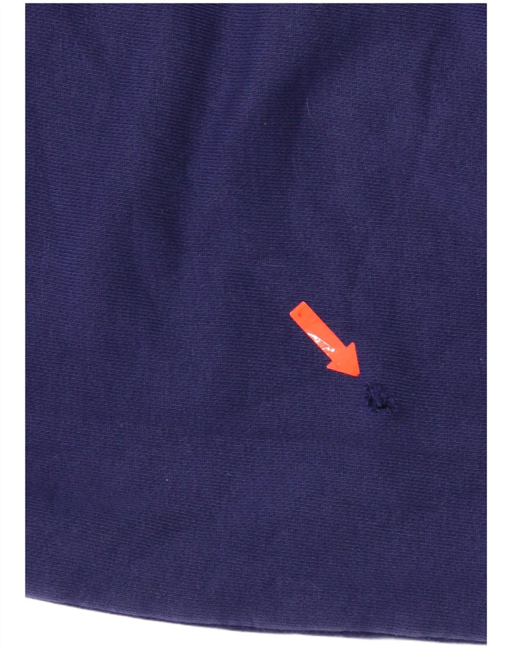 Felpa con cappuccio da uomo Adidas media in cotone blu navy