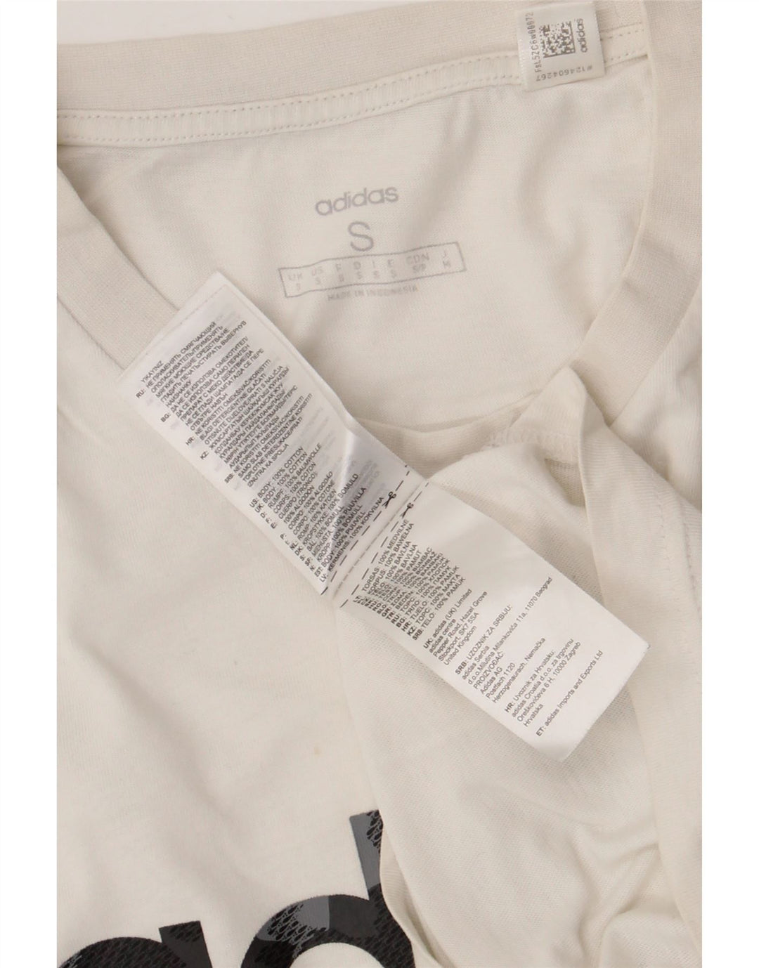 T-shirt grafica da uomo Adidas Top piccola in cotone bianco