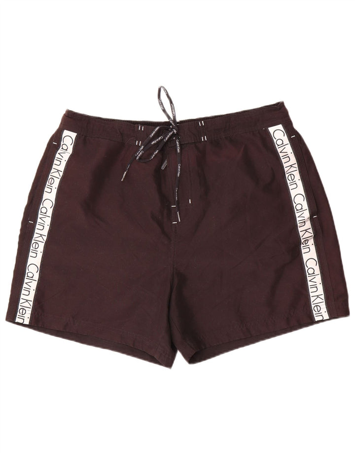 Pantaloncini da bagno grafici da uomo Calvin Klein XL poliestere color block nero