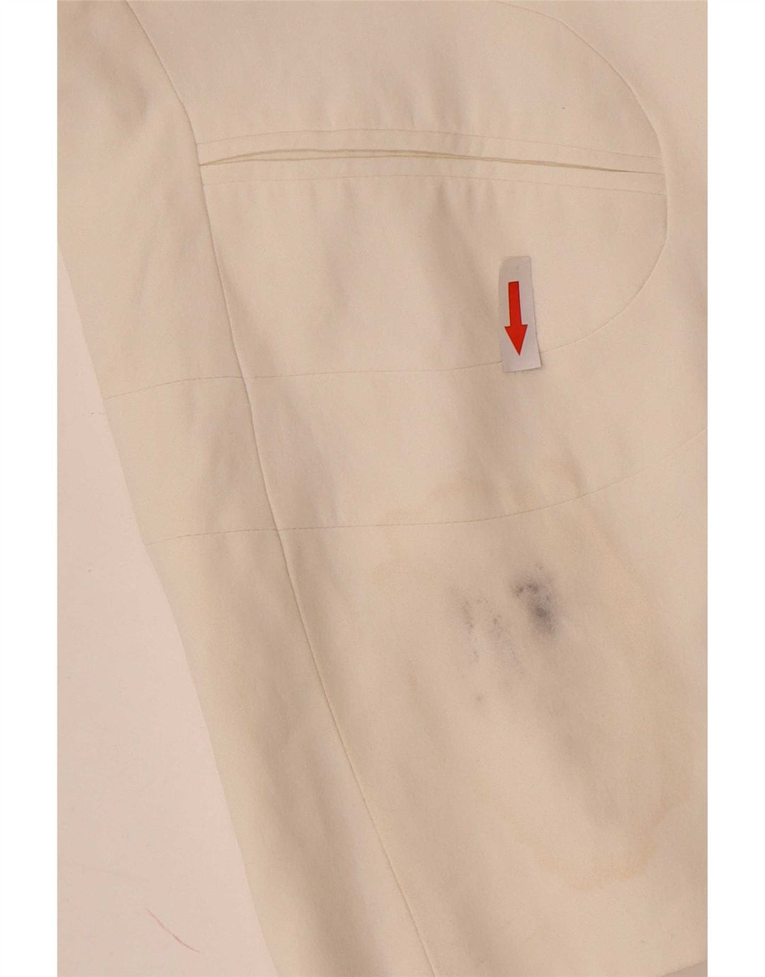Giacca blazer da donna a 1 bottone Karen Millen UK 12 medio acetato bianco sporco