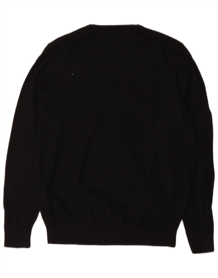 Maglione maglione girocollo da uomo Zara grande in lana nera