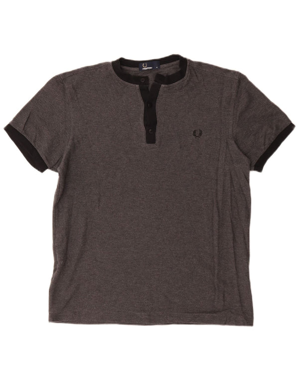 T-shirt da uomo Fred Perry Top in cotone grigio medio