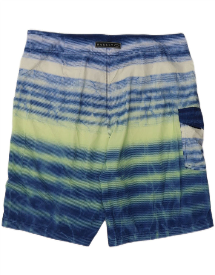 OAKLEY Mens Swimming Shorts Large Blue Striped Vintage Oakley and Second-Hand Oakley from Messina Hembry 