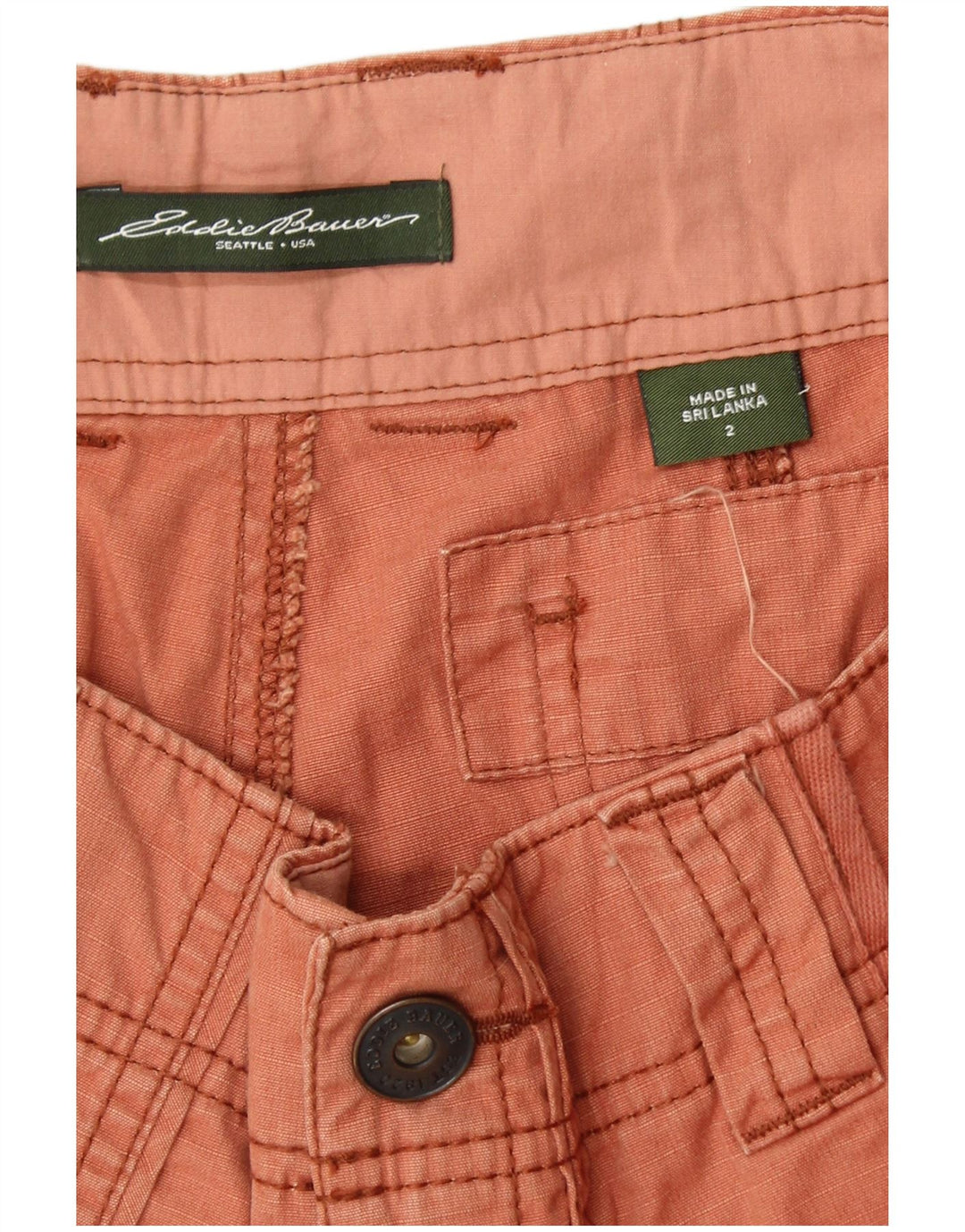 Pantaloncini cargo da donna EDDIE BAUER US 2 XS W28 Cotone arancione