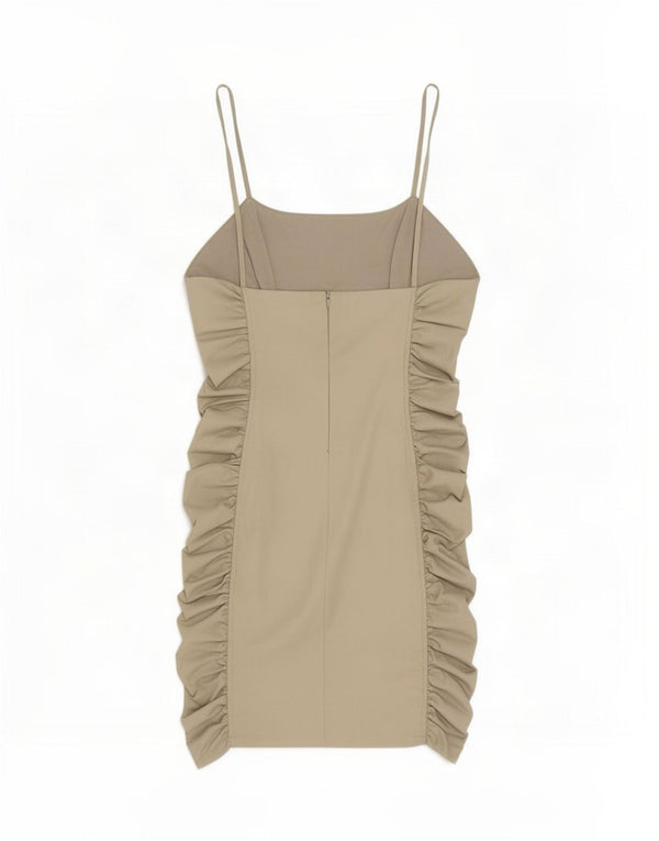 Vestito aderente senza maniche da donna Zara UK 10 Small Polietilene grigio