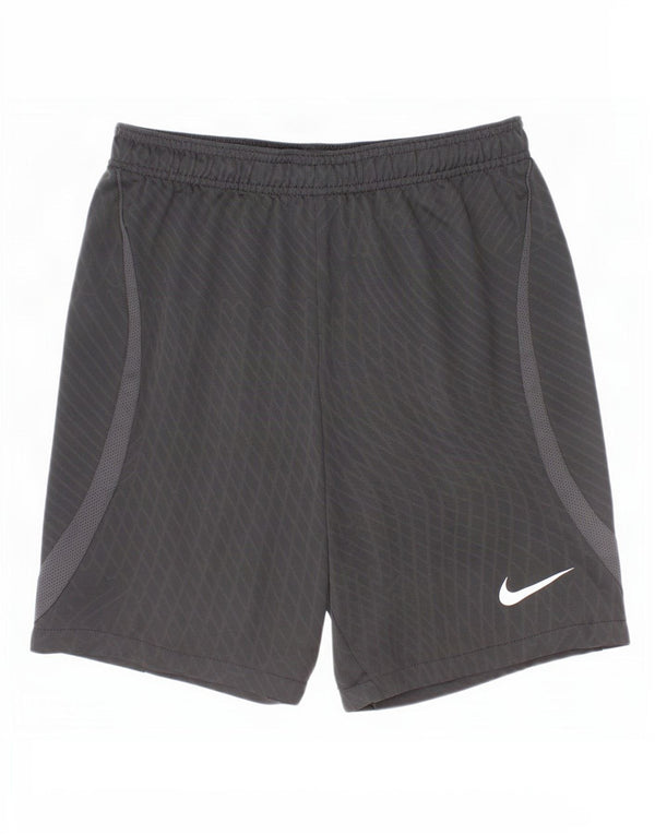 Pantaloncini sportivi Nike da ragazzo Dri Fit 12-13 anni in poliestere a quadri neri grandi