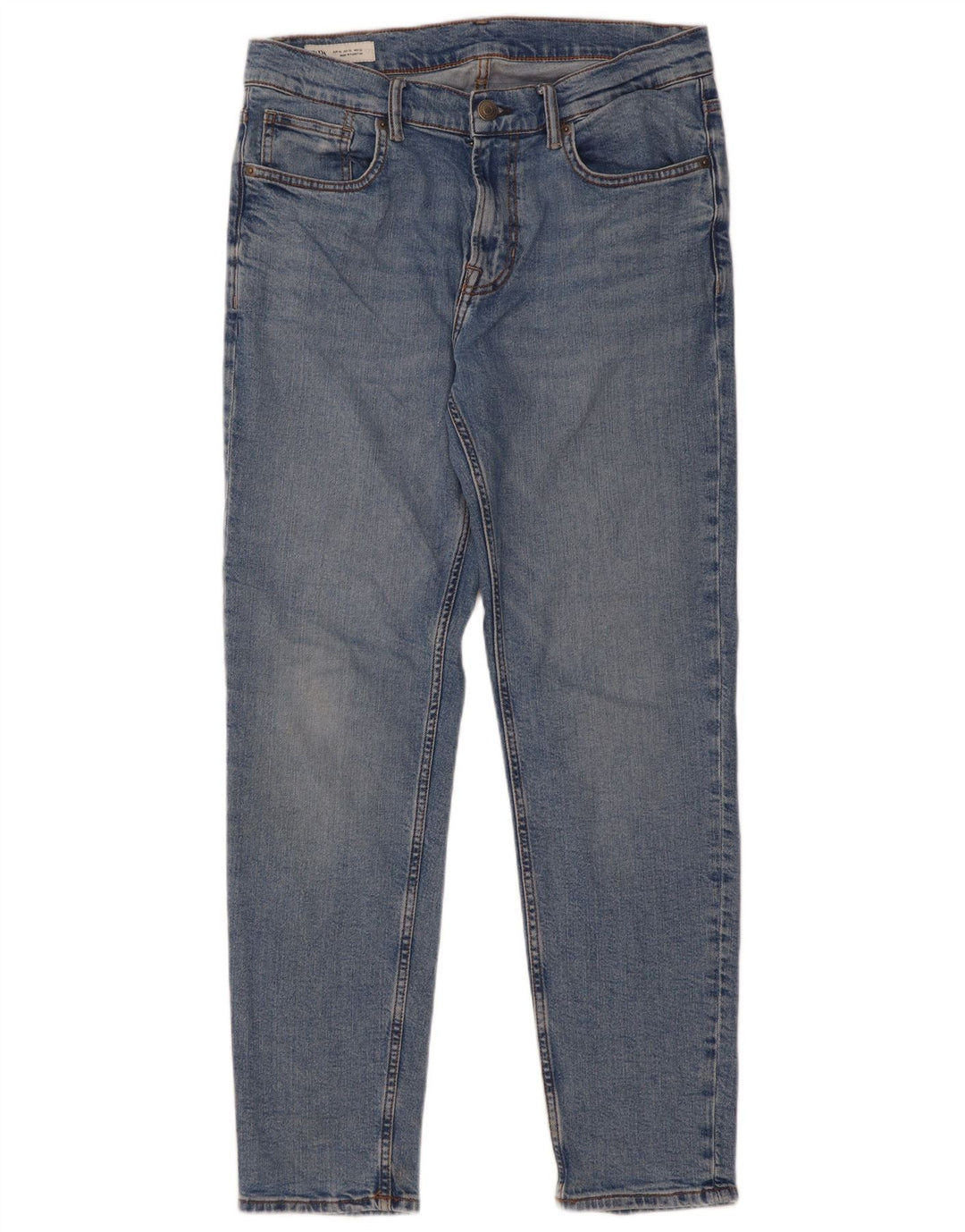 Jeans slim da uomo Zara EU 42 Large W32 L31 Cotone blu
