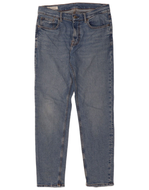 Jeans slim da uomo Zara EU 42 Large W32 L31 Cotone blu