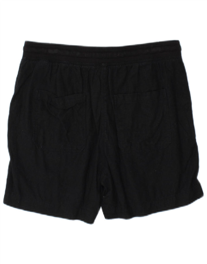 Pantaloncini chino da donna Marks & Spencer UK 10 piccoli W32 lino nero
