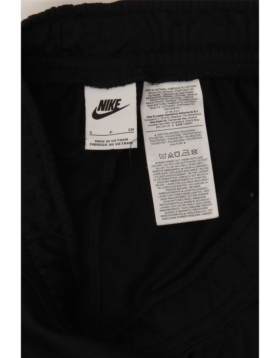 Pantaloni da tuta da uomo Nike Joggers piccoli in poliestere nero