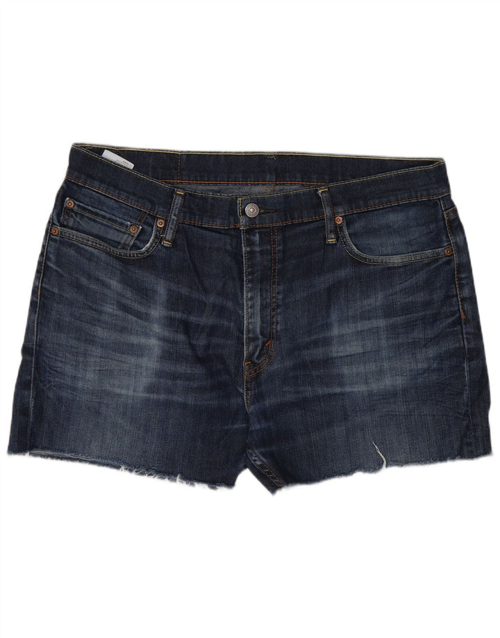 Pantaloncini di jeans Levi's 504 da uomo W36 grandi in cotone blu