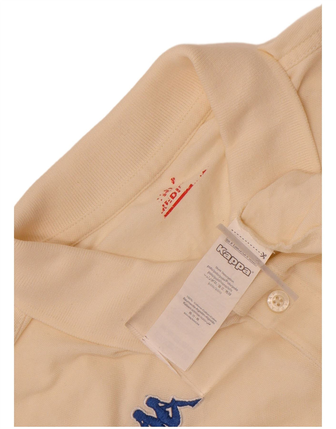 Polo Kappa Uomo Cotone Medio Bianco