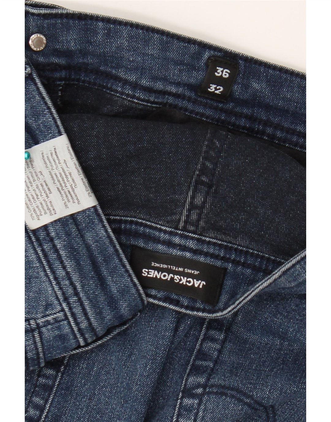Jeans slim da uomo Jack & Jones W36 L32 cotone blu