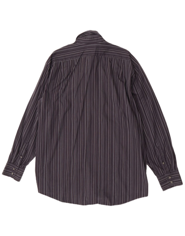 Camicia da uomo Lacoste taglia 45 XL cotone a righe nere