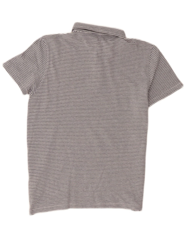 Polo Uomo Massimo Dutti Cotone Gessato Blu Medio