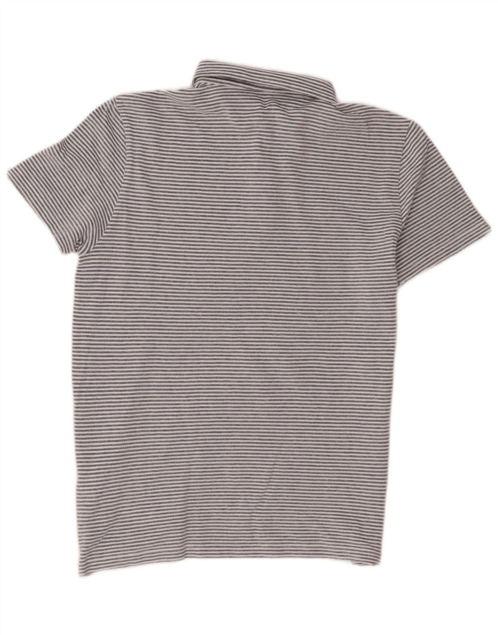 Polo Uomo Massimo Dutti Cotone Gessato Blu Medio