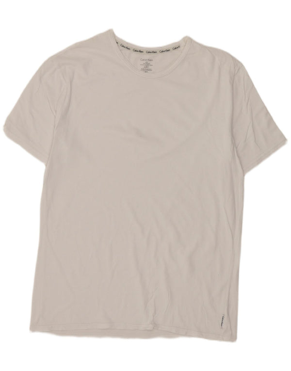 T-shirt da uomo Calvin Klein grande bianca