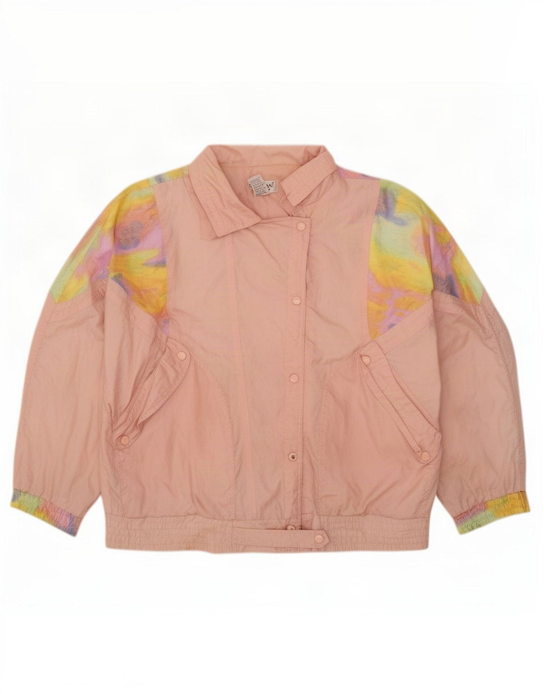 Lavon Giacca da tuta da donna con motivo astratto UK 16 Large Rosa anni '80