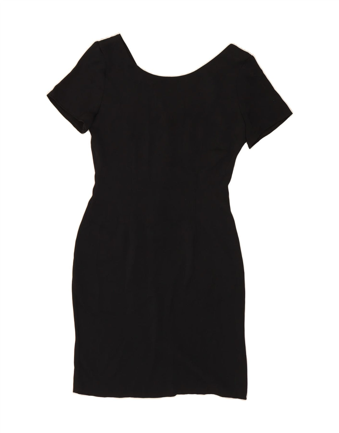VINTAGE Womens Short Sleeves Sheath Dress UK 12 Medium Black Vintage Vintage and Second-Hand Vintage from Messina Hembry 
