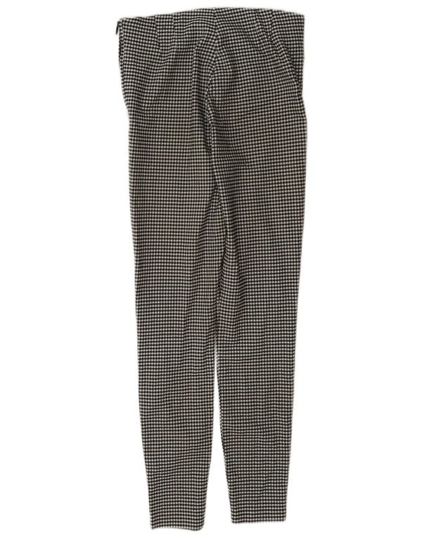 Pantaloni casual skinny da donna Zara medi W28 L28 a quadretti neri