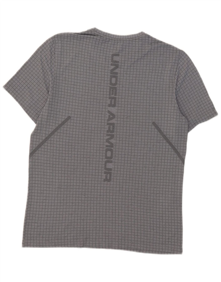 Maglietta da uomo Under Armour Top a quadri grigi grandi