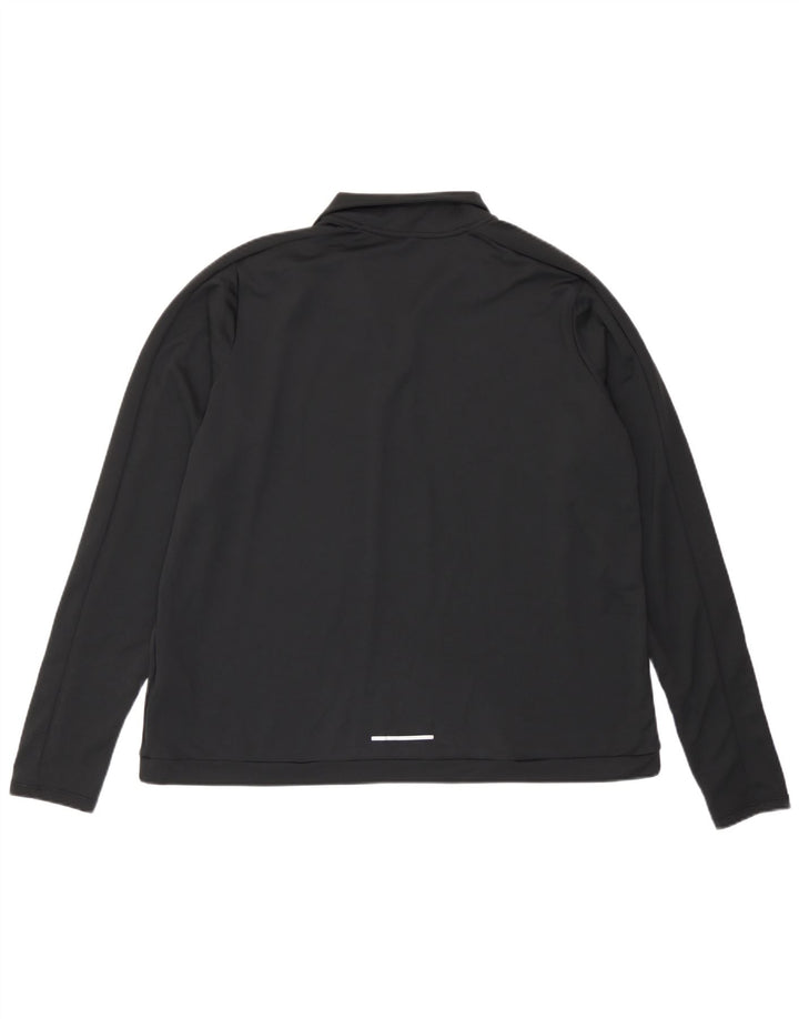 Top della tuta pullover con zip grafica Nike Dri Fit da donna UK 18 XL Nera