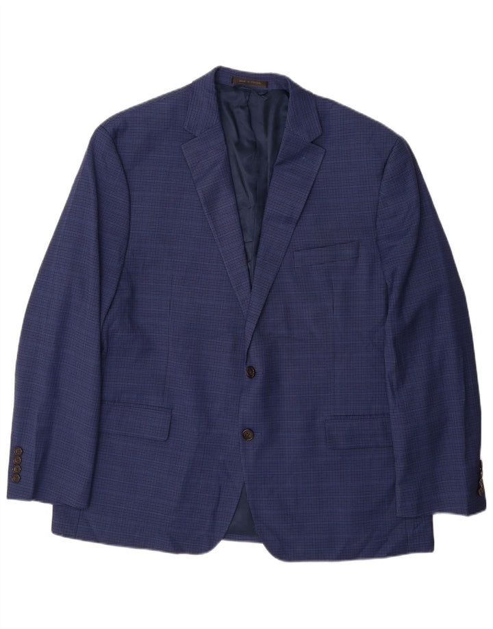 Giacca blazer da uomo a 2 bottoni Ralph Lauren UK 42 XL pied de poule blu
