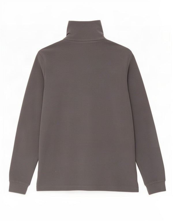 Maglione in pile da uomo Lotto con zip e collo grande in poliestere grigio
